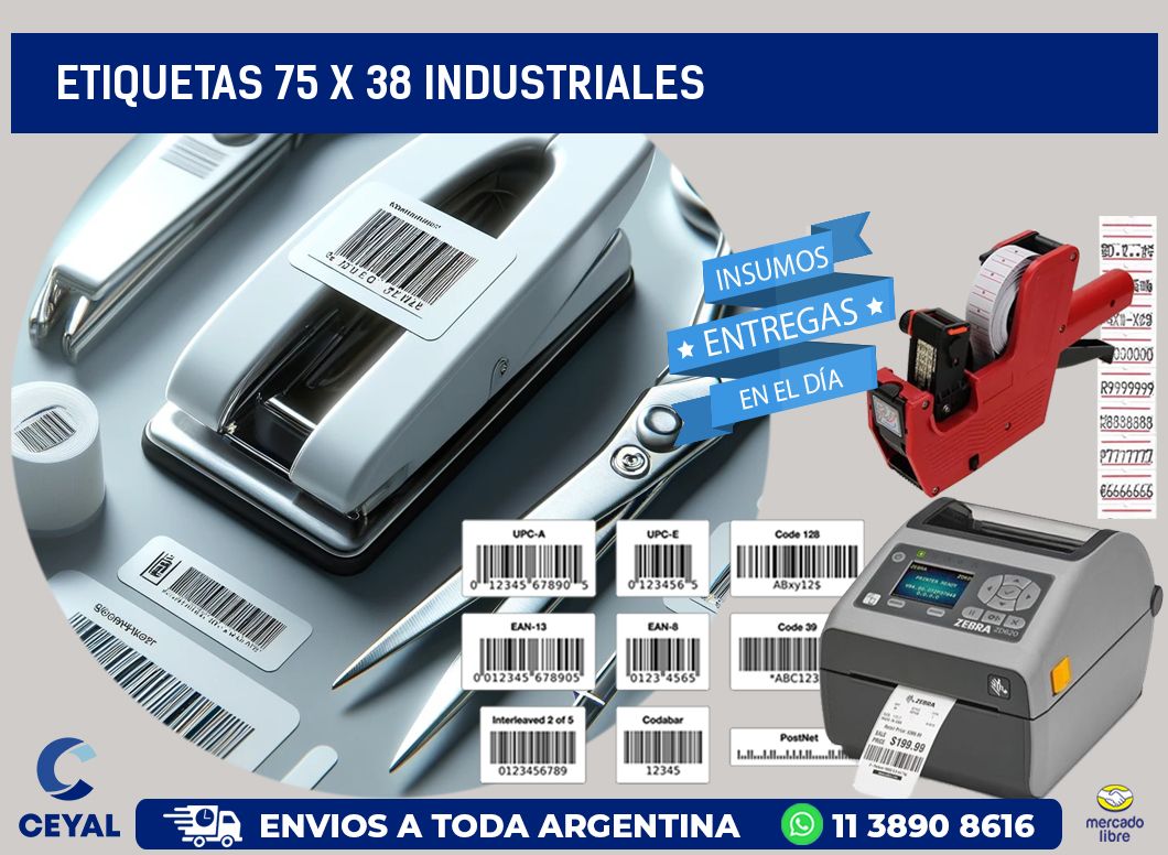 ETIQUETAS 75 x 38 INDUSTRIALES