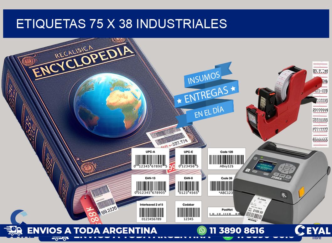 ETIQUETAS 75 x 38 INDUSTRIALES