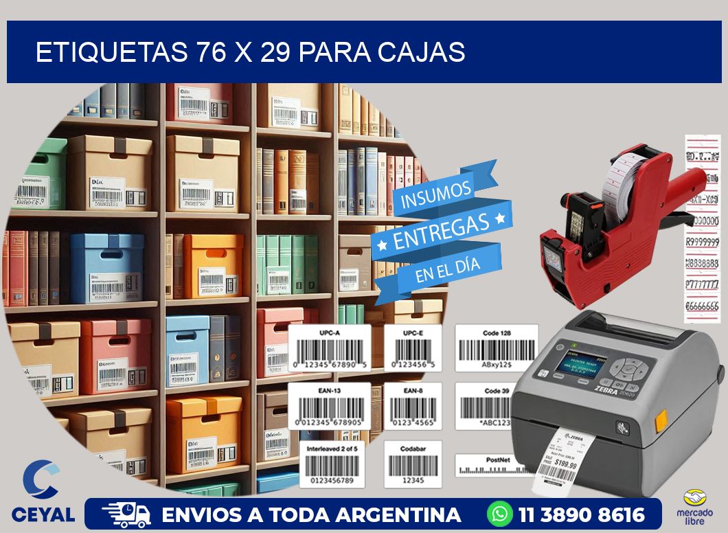ETIQUETAS 76 x 29 PARA CAJAS