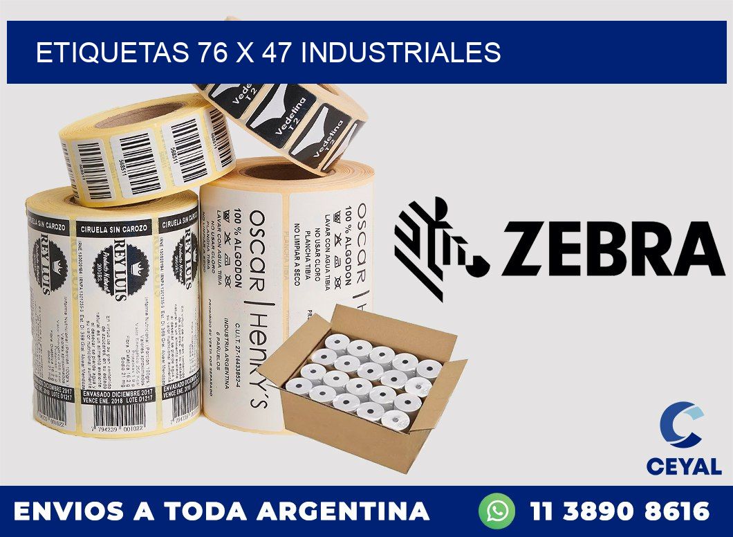ETIQUETAS 76 x 47 INDUSTRIALES