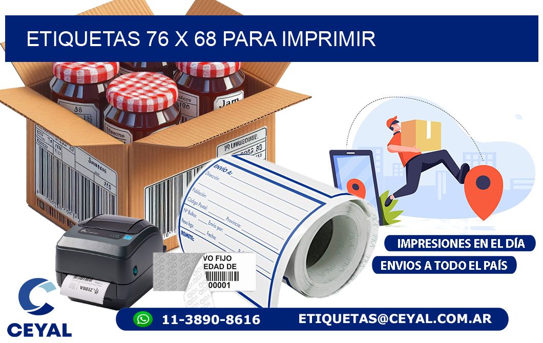 ETIQUETAS 76 x 68 PARA IMPRIMIR