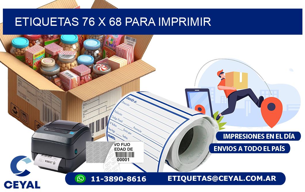ETIQUETAS 76 x 68 PARA IMPRIMIR
