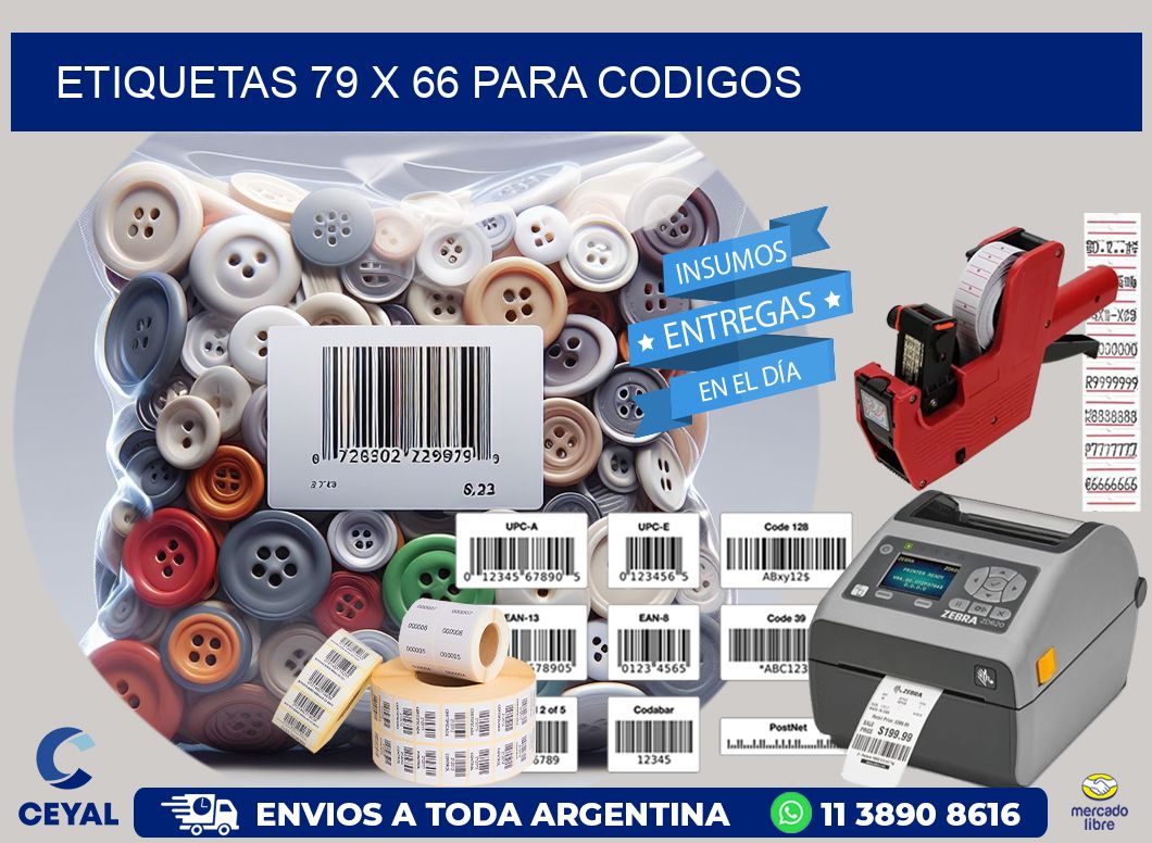 ETIQUETAS 79 x 66 PARA CODIGOS