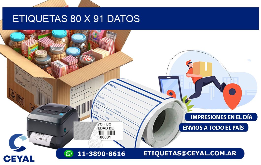 ETIQUETAS 80 x 91 DATOS