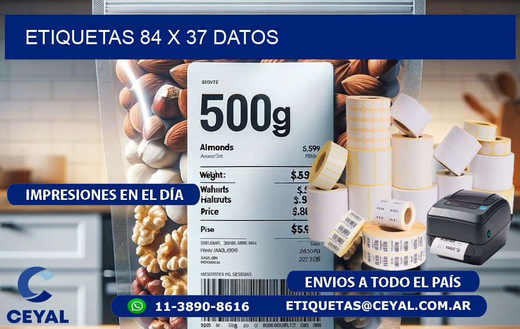 ETIQUETAS 84 x 37 DATOS