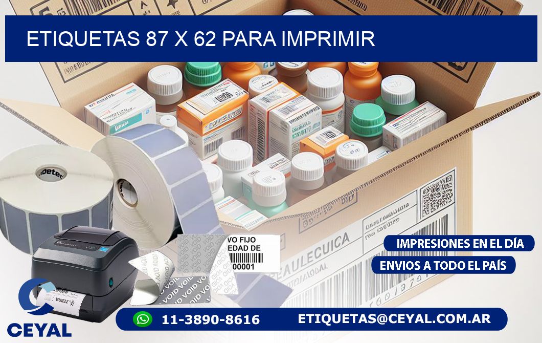 ETIQUETAS 87 x 62 PARA IMPRIMIR