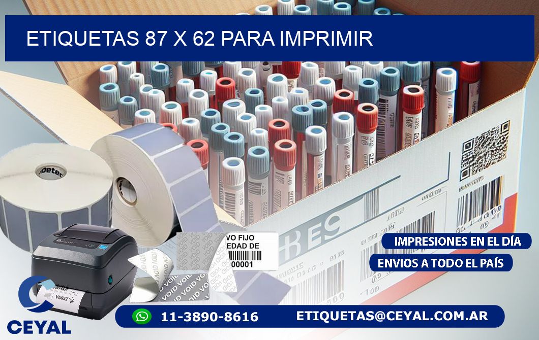 ETIQUETAS 87 x 62 PARA IMPRIMIR