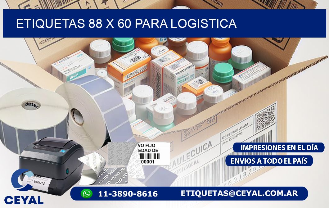 ETIQUETAS 88 x 60 PARA LOGISTICA