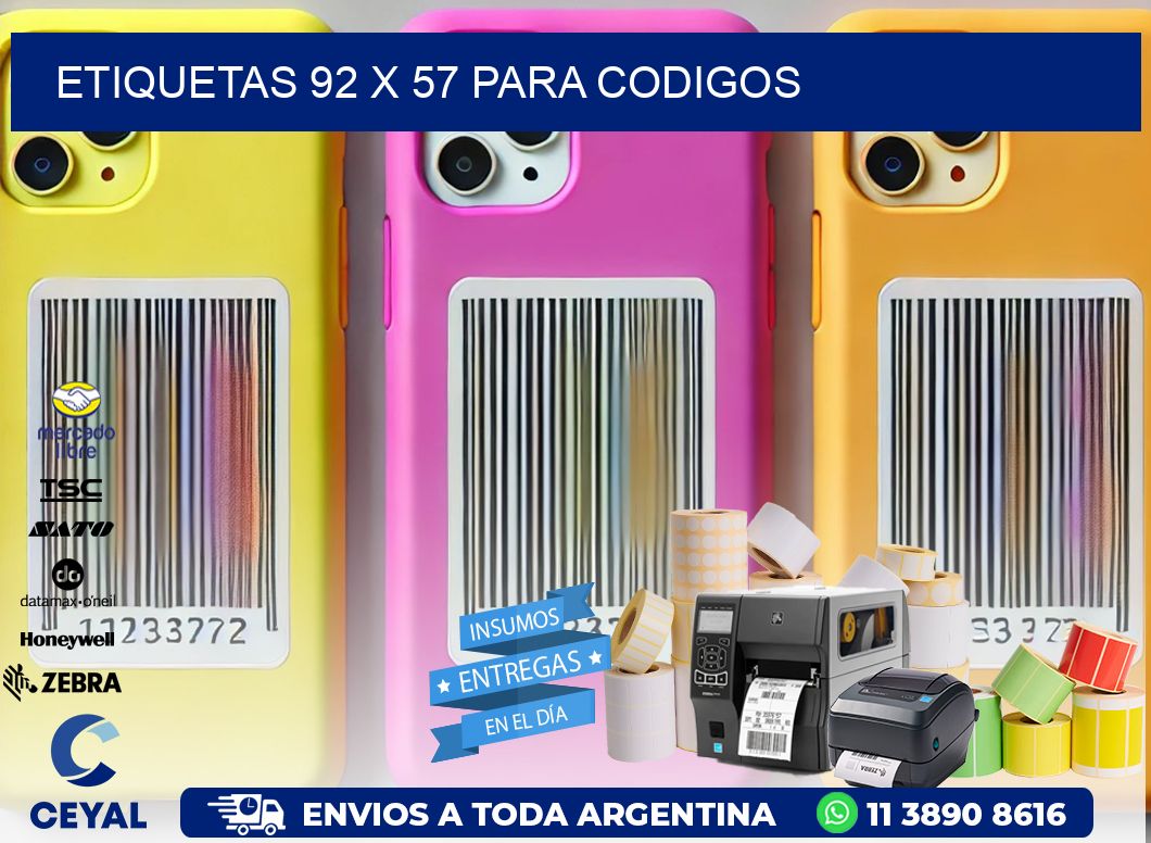 ETIQUETAS 92 x 57 PARA CODIGOS