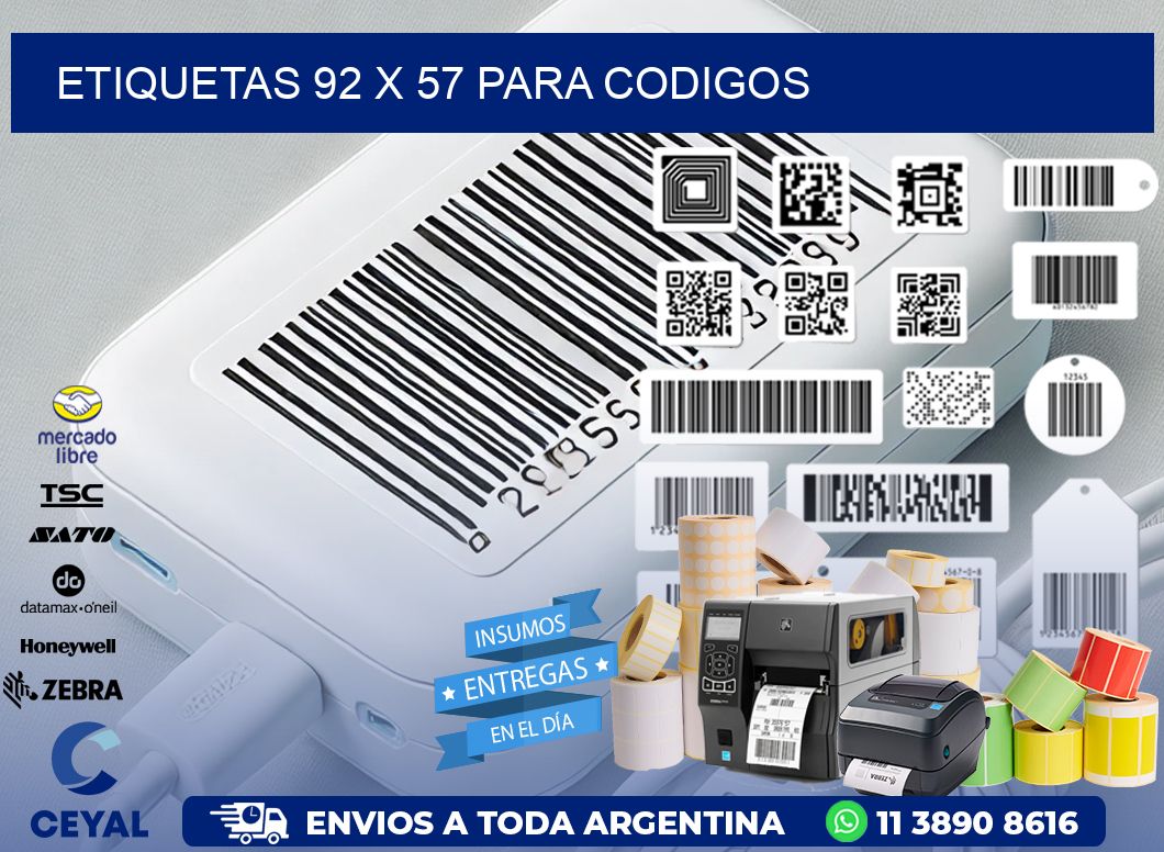 ETIQUETAS 92 x 57 PARA CODIGOS
