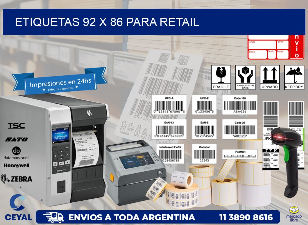 ETIQUETAS 92 x 86 PARA RETAIL