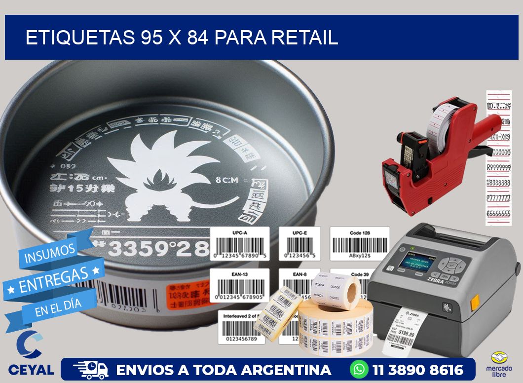 ETIQUETAS 95 x 84 PARA RETAIL