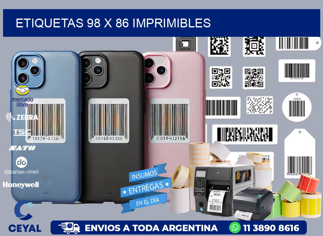 ETIQUETAS 98 x 86 IMPRIMIBLES