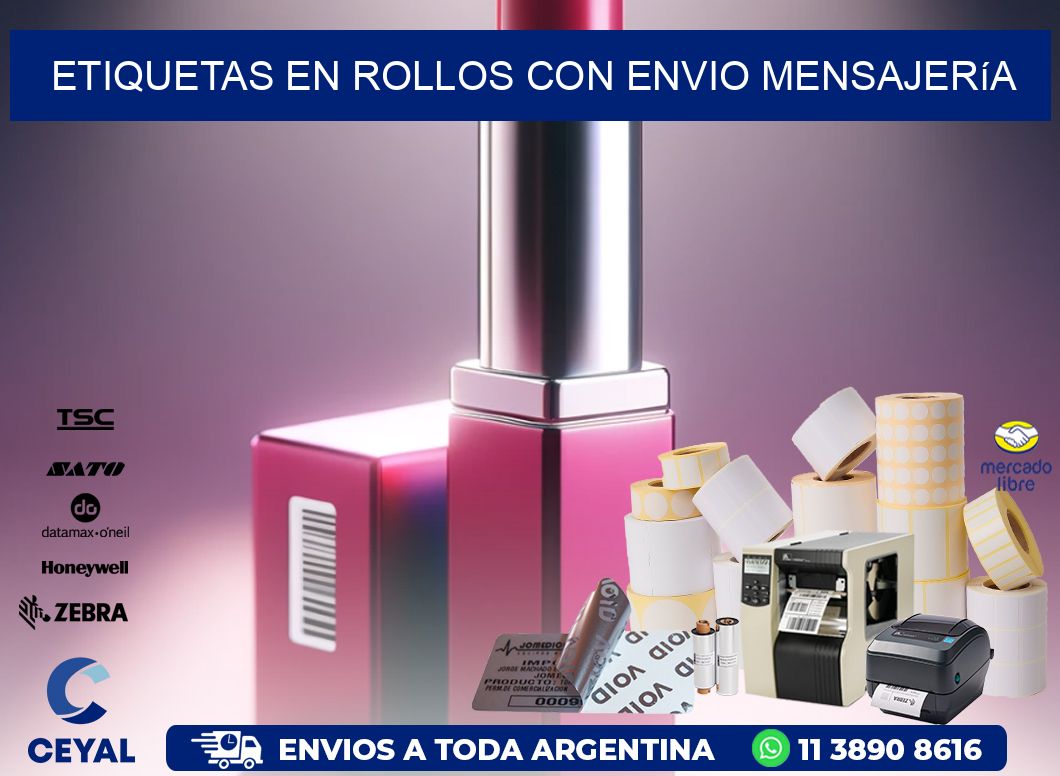 ETIQUETAS EN ROLLOS CON ENVIO Mensajería