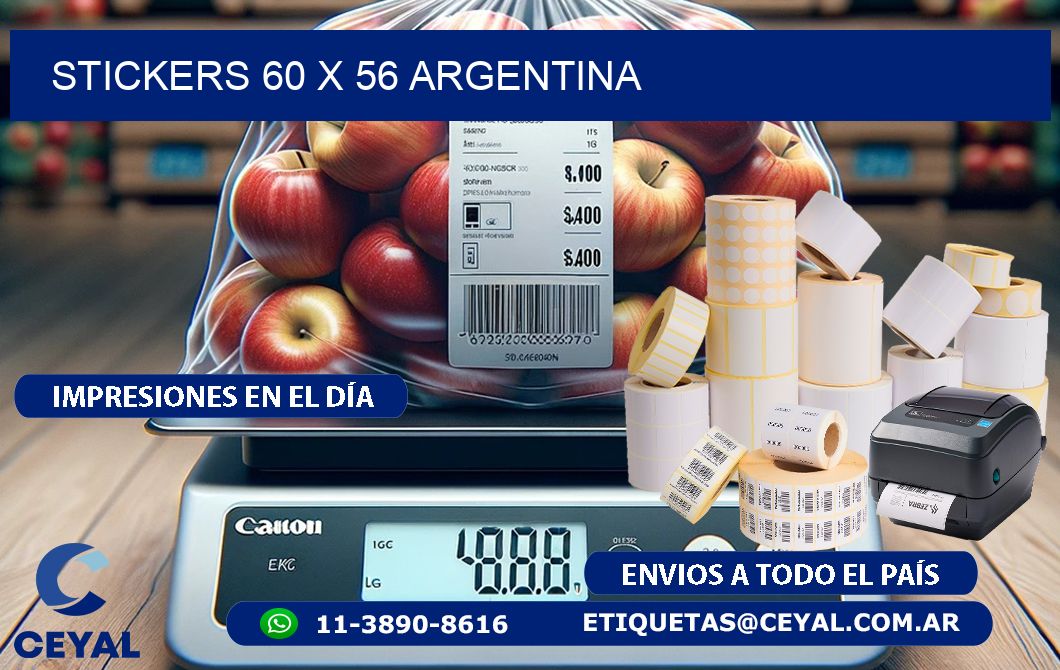 STICKERS 60 x 56 ARGENTINA