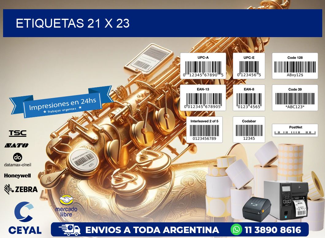etiquetas 21 x 23