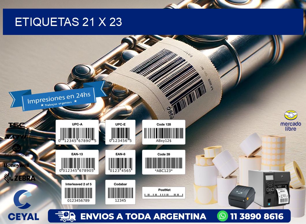 etiquetas 21 x 23