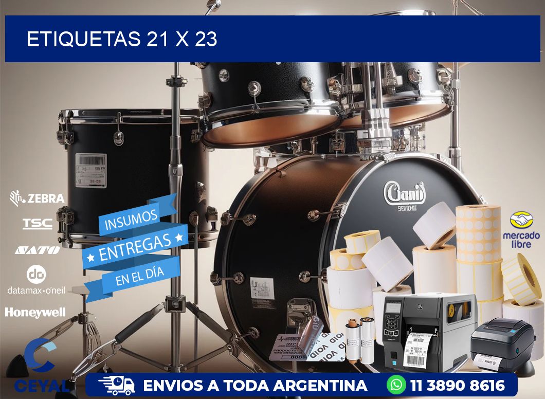 etiquetas 21 x 23