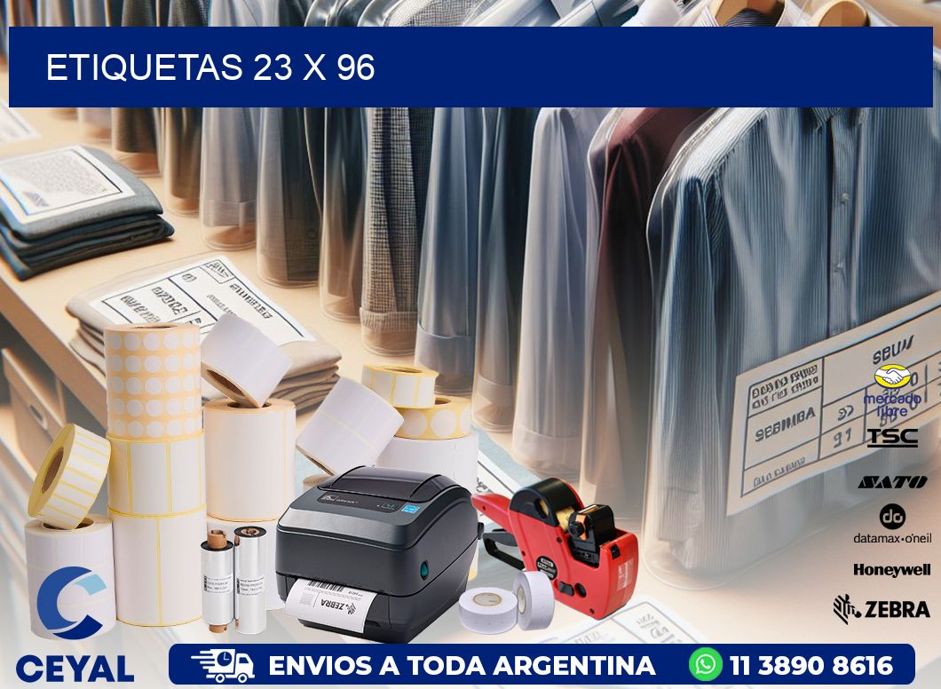 etiquetas 23 x 96