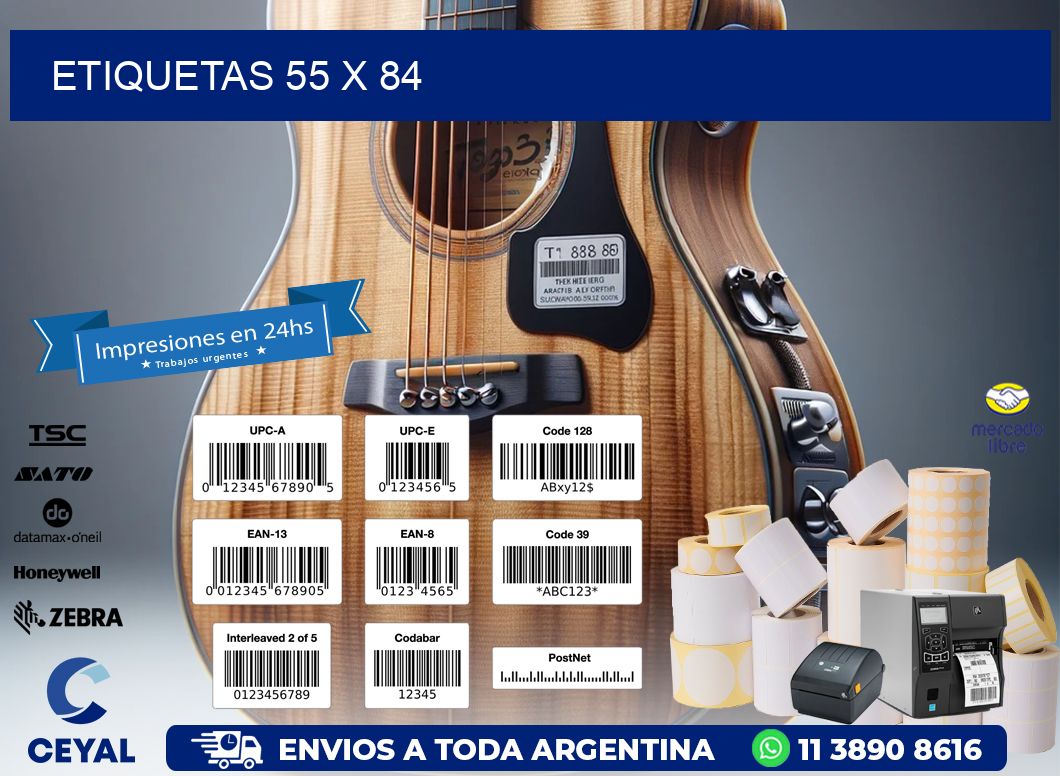 etiquetas 55 x 84