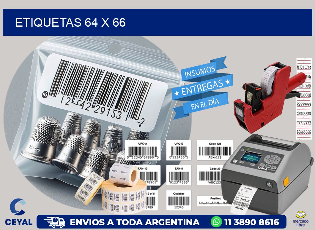 etiquetas 64 x 66