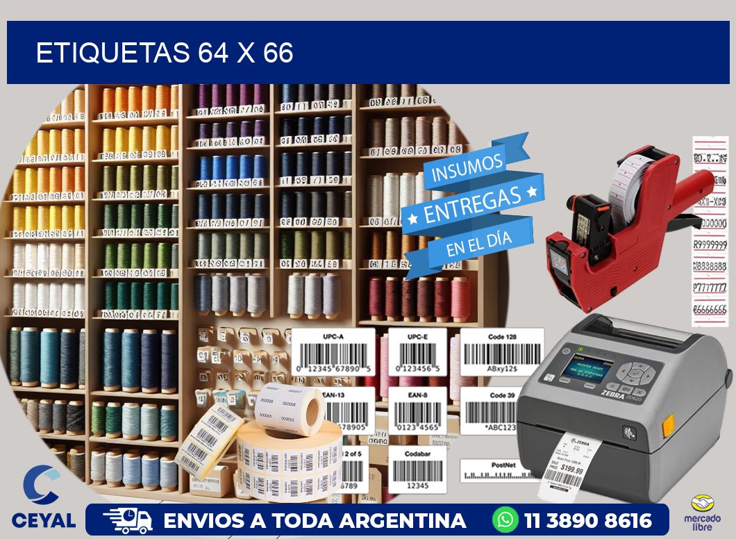 etiquetas 64 x 66
