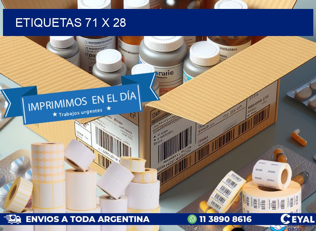 etiquetas 71 x 28