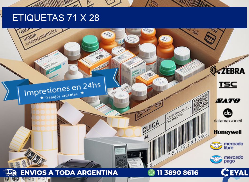 etiquetas 71 x 28