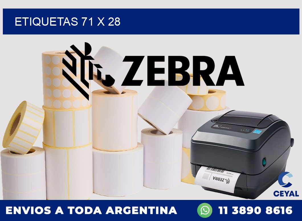etiquetas 71 x 28
