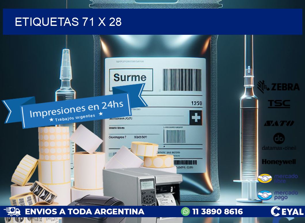 etiquetas 71 x 28