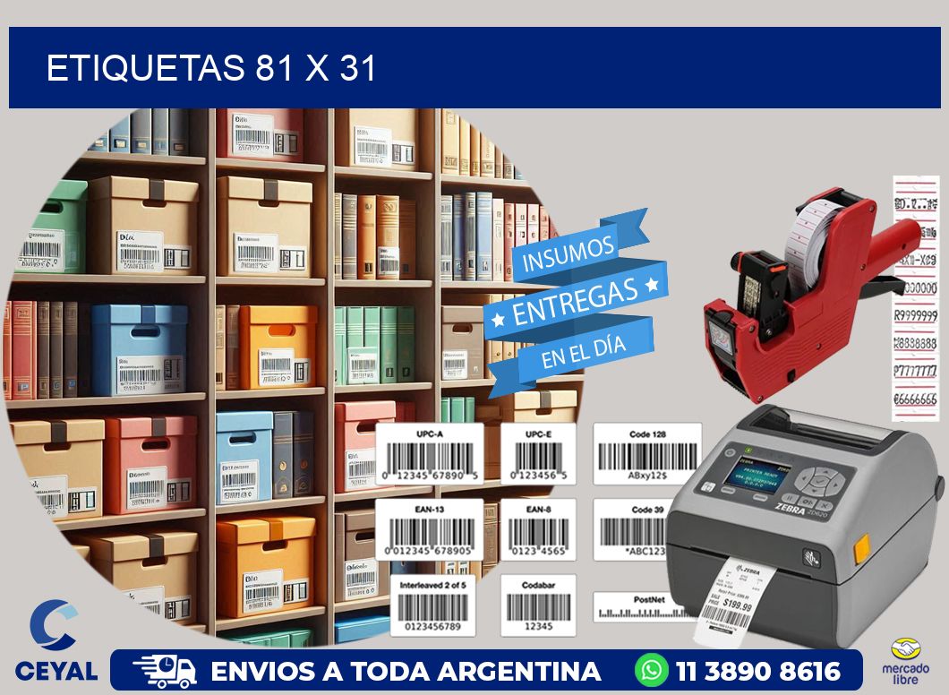 etiquetas 81 x 31