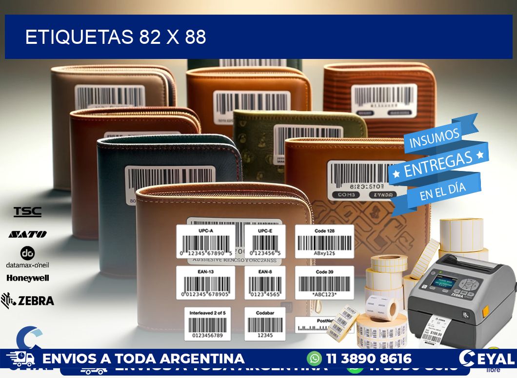 etiquetas 82 x 88