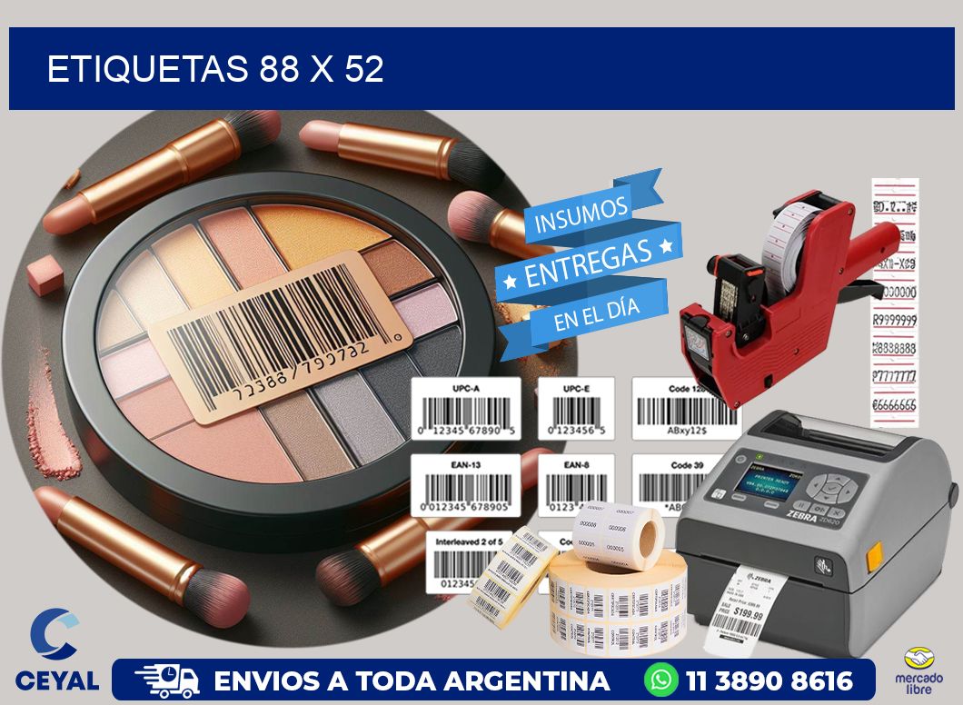 etiquetas 88 x 52