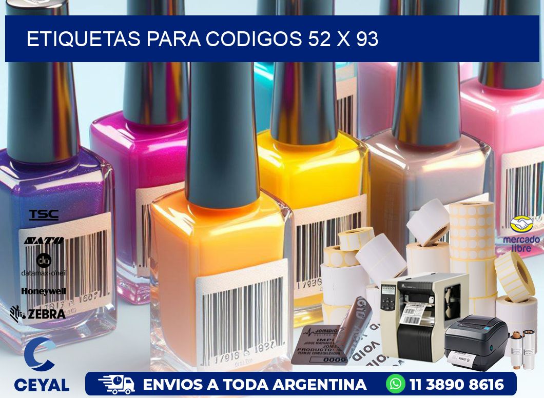 etiquetas para codigos 52 x 93