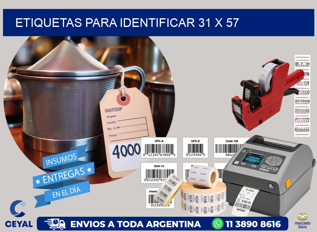 etiquetas para identificar 31 x 57