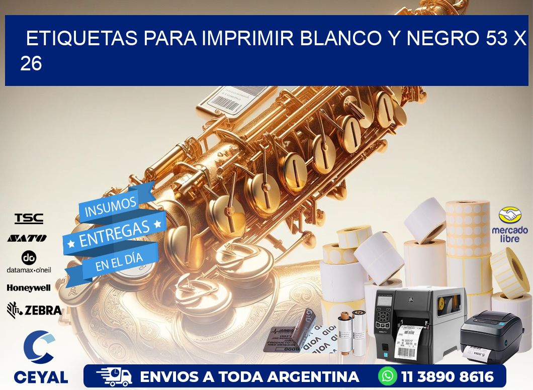 etiquetas para imprimir blanco y negro 53 x 26