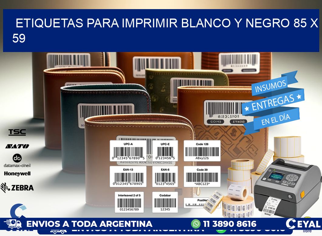 etiquetas para imprimir blanco y negro 85 x 59