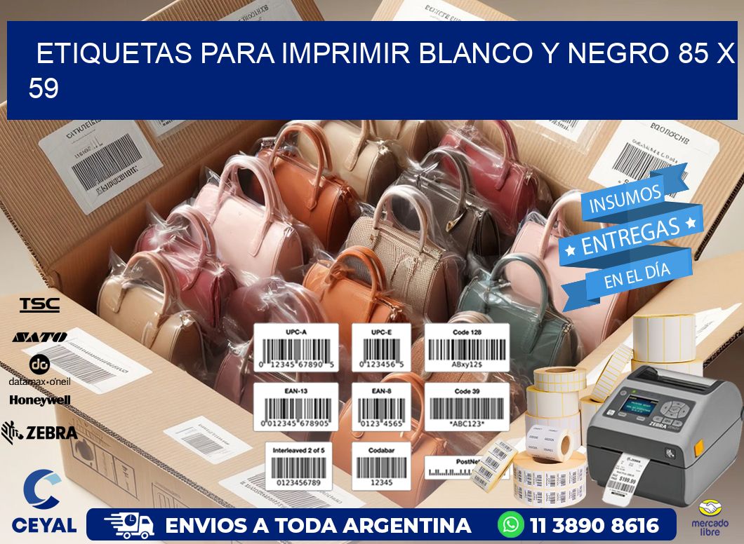 etiquetas para imprimir blanco y negro 85 x 59