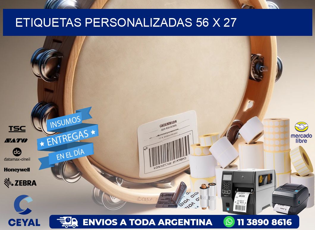 etiquetas personalizadas 56 x 27