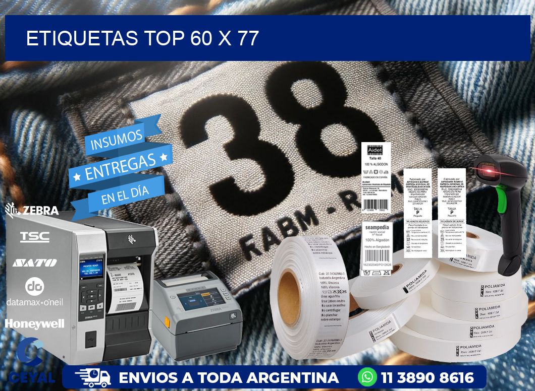 etiquetas top 60 x 77