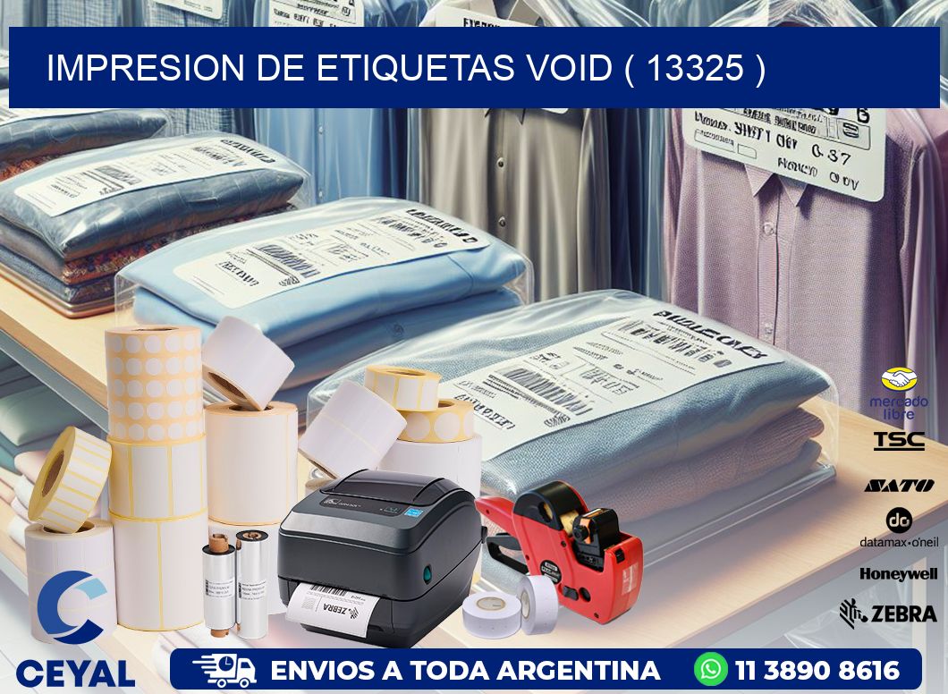 impresion de etiquetas VOID ( 13325 )