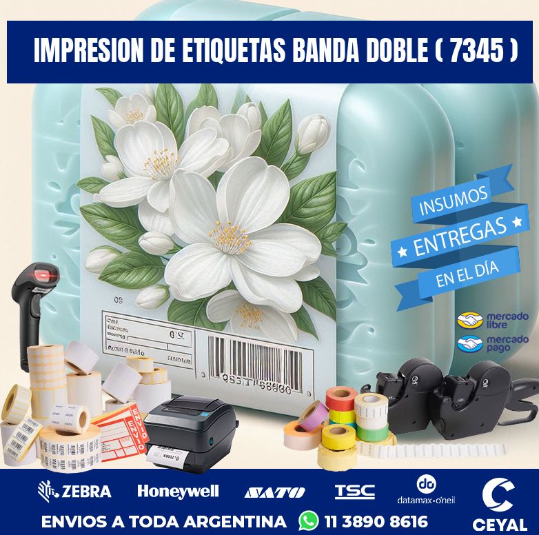 impresion de etiquetas banda doble ( 7345 )