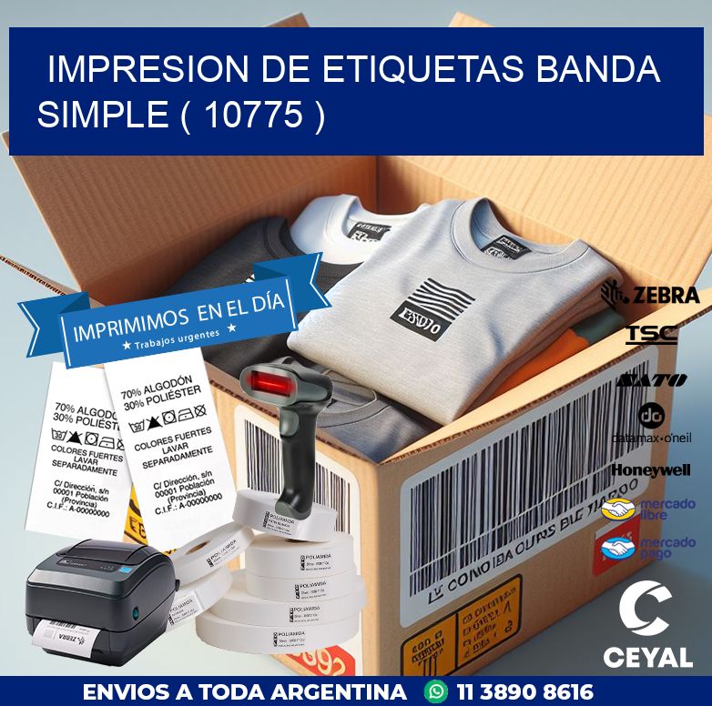 impresion de etiquetas banda simple ( 10775 )