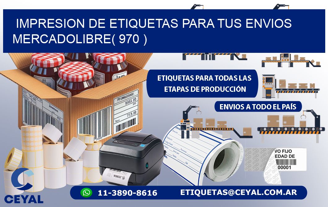 impresion de etiquetas para tus envios mercadolibre( 970 )