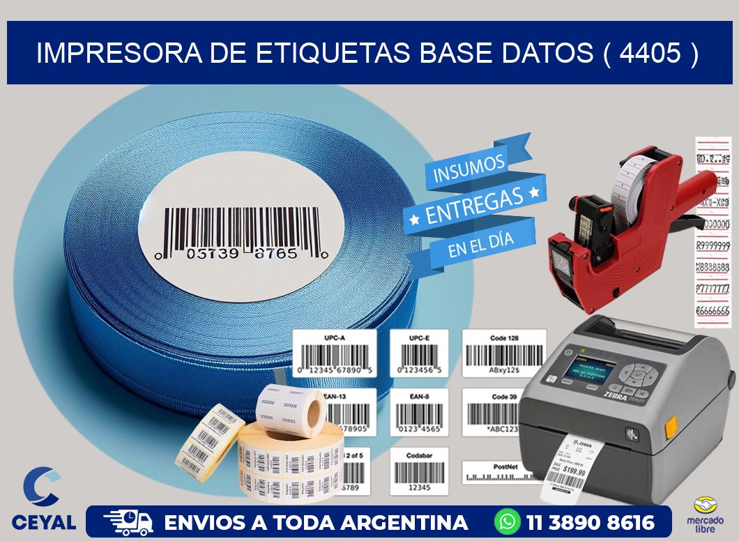 impresora de etiquetas base datos ( 4405 )