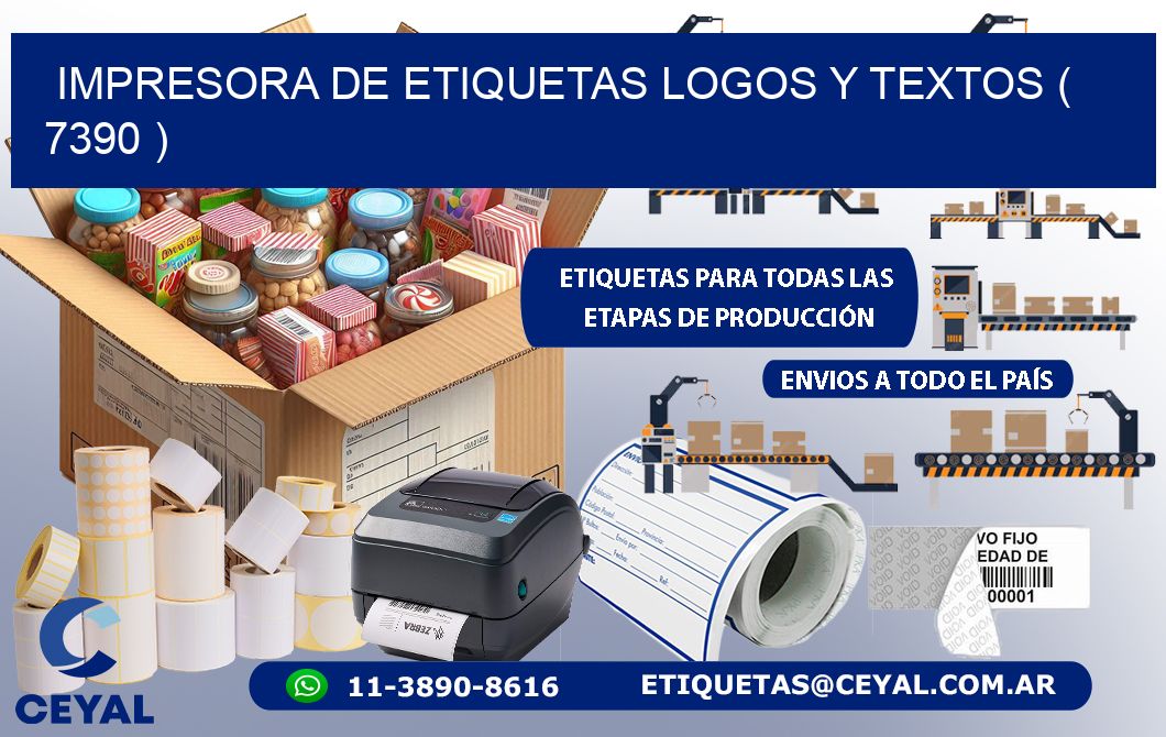 impresora de etiquetas logos y textos ( 7390 )