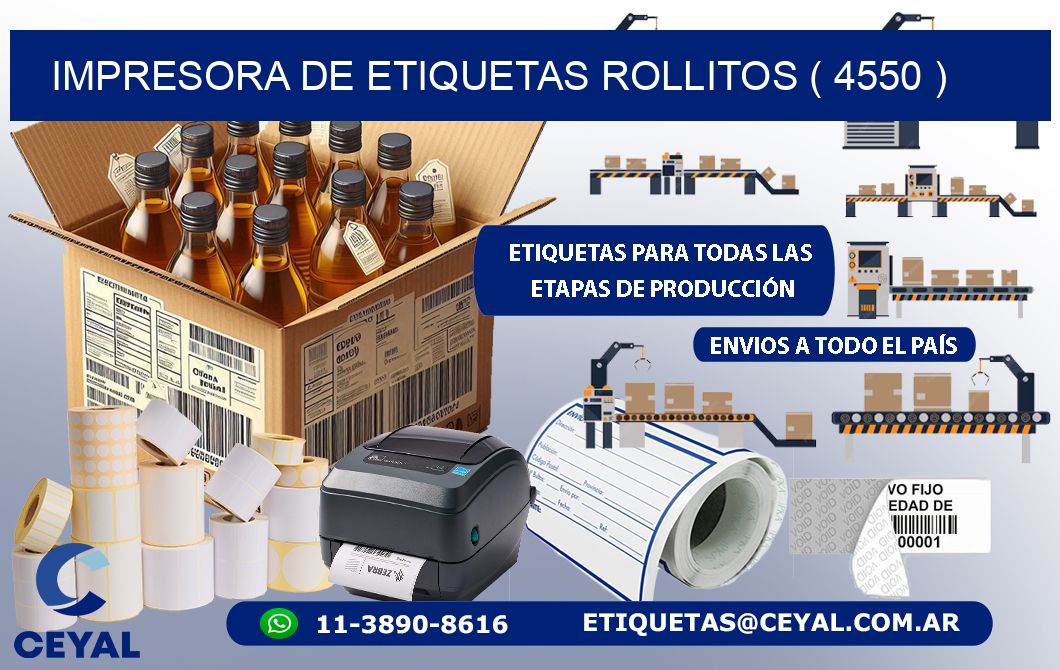 impresora de etiquetas rollitos ( 4550 )