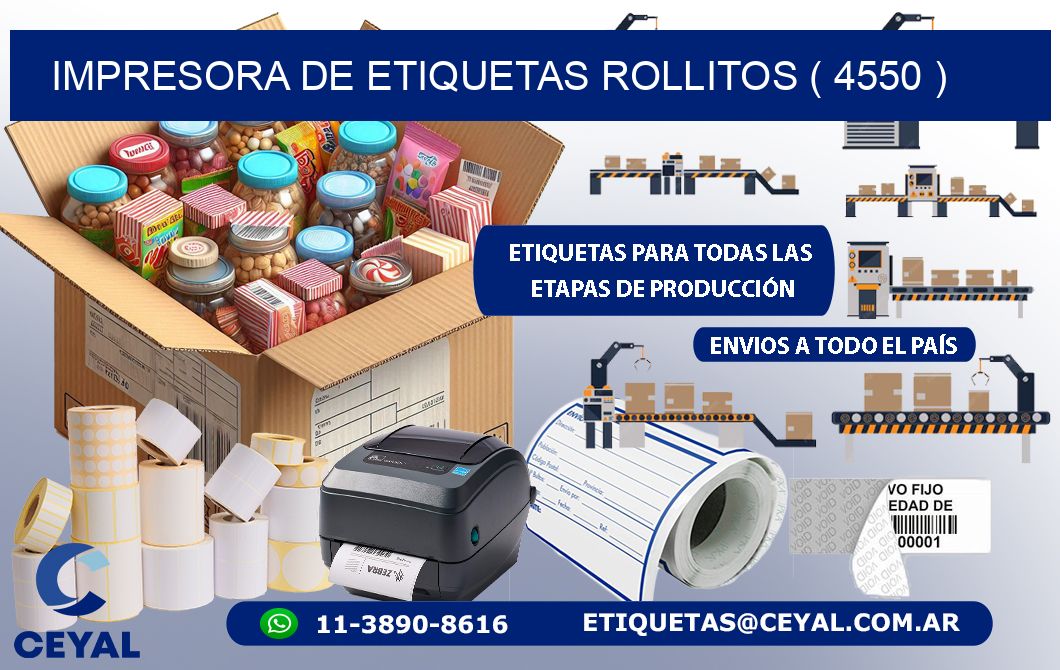 impresora de etiquetas rollitos ( 4550 )