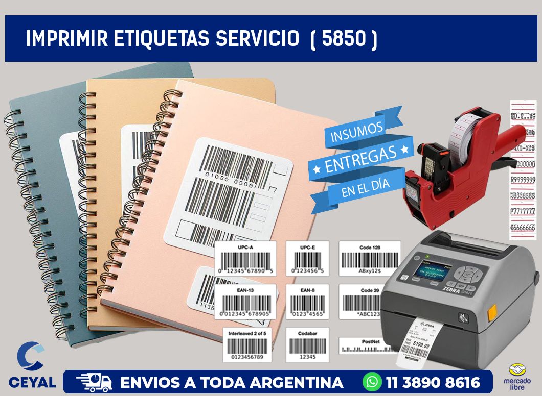 imprimir etiquetas servicio  ( 5850 )