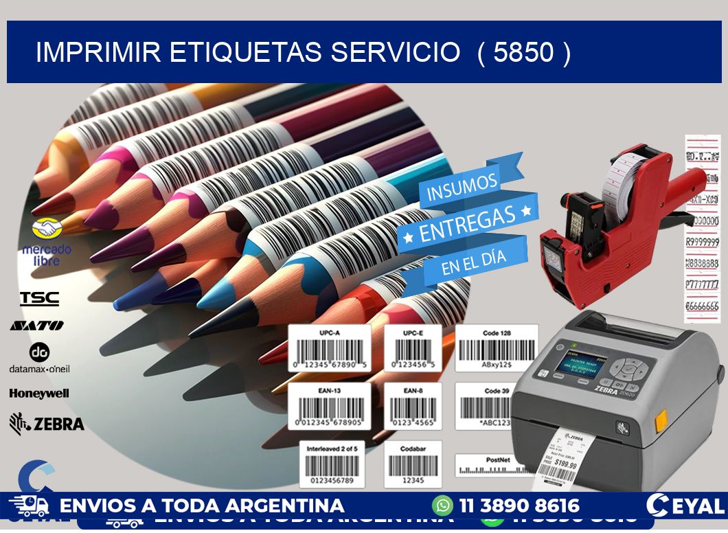 imprimir etiquetas servicio  ( 5850 )